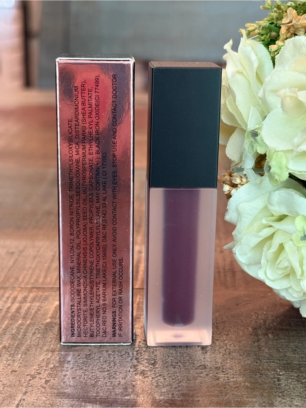 New REALHER Matte LIQUID LIPSTICK in I AM A GODDESS {Dark Plum}